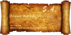 Sipos Adrián névjegykártya